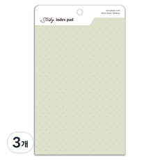 PLEPIC 索引便利貼, 07圓點綠茶, 40入, 3個