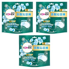 Kotex 靠得住 茶樹沁涼褲 褲型衛生棉, L 28~40吋, 2片, 3包
