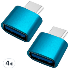 Kalron USB 3.0 迷你 Type-C OTG轉接頭 KR-MCOTG, 藍色, 4個, 2cm