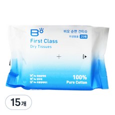 BO 순면 건티슈 리필형, 25매, 15개