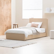 레이디가구 모노 수납 침대 프레임 방문설치, 내추럴