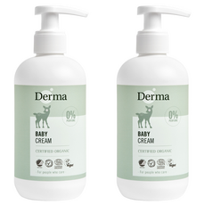 Derma 寶寶有機滋潤護膚霜 含蘆薈乳油木果油 適用新生兒及敏感肌 Ecocert/北歐白天鵝認證, 250ml, 2瓶
