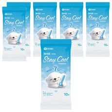 WHITE Stay Cool 女性私密處濕紙巾 10p, 27g, 6個