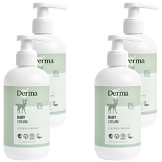 Derma 寶寶有機滋潤護膚霜 含蘆薈乳油木果油 適用新生兒及敏感肌 Ecocert/北歐白天鵝認證, 250ml, 4瓶