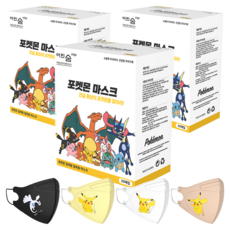 어린숨 엣지 포켓몬 아트 전설 환상을 찾아라 심볼 마스크 유아용 뉴초초소형 3종 x 10p + 랜덤발송 세트, 31매입, 3세트, 피카츄