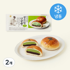 박준서명장 녹차 생크림 단팥빵​ (냉동), 180g, 2개, 3개입