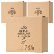 코멧 뽑아쓰는 분리수거 배접 비닐봉투, 300개, 80L