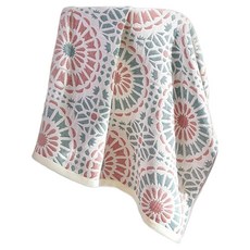 舒柔棉 純棉5層紗浴巾 大(140 x 70cm) 星空 米色 親膚吸水速乾, 1條