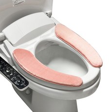 메모리폼 극세사 변기커버 M, 핑크, 1개