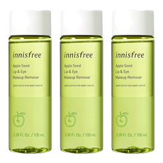 INNISFREE 蘋果籽眼唇卸妝液，蘋果籽萃取, 100ml, 3瓶