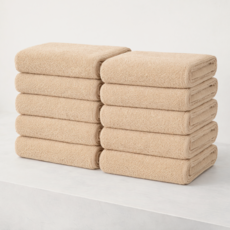 하비티 건조가 빠른 데일리 수건 150g 30수 면사, 베이지, 10개