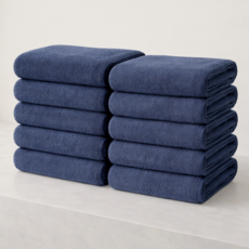 하비티 건조가 빠른 데일리 수건 150g 30수 면사, 네이비, 10개