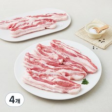 하이포크 국내산 삼겹살 구이용 (냉장), 1kg, 4개