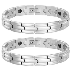 헬스 플러스 3in1 게르마늄 건강팔찌 은색, 2개