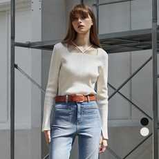 EGOIST 女款綁帶設計修身套頭衫 EQ3BO804