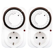 ELECON 24小時插座定時器 1孔 TS-MD3, 7.5cm, 單一顏色, 2個