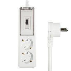 써지오 고용량 납작 슬림 안전 멀티탭 2구 DH-3029-BM, 1.5m, 화이트, 1개