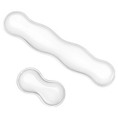 픽스몰 물방울 팜레스트 키보드 마우스 받침대 세트, 1세트, 투명