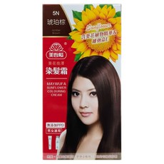 美吾髮 葵花亮澤染髮霜, 5N 琥珀棕色, 1盒