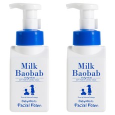 밀크바오밥 베이비 앤 키즈 티어프리 페이셜 폼 클렌저, 300ml, 2개