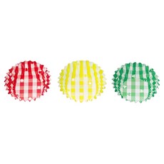 체크무늬 도시락 반찬컵 케이스 레드 27p + 옐로우 27p + 그린 38p 세트, 레드 + 옐로우 + 그린, 1세트