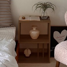 플라팜 모던 사이드 테이블, 엔틱오크