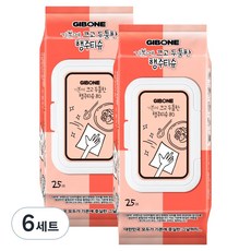 기본에 크고 두툼한 행주티슈 캡형, 25개입, 6세트