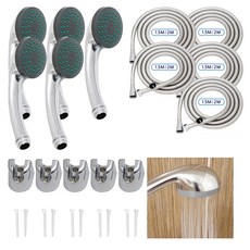 基本款蓮蓬頭+沐浴軟管 1.5m組, 5組, 混色