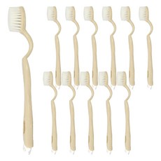 abm 雙面運動鞋清潔刷, 米色, 12個