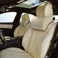 皇家舒適汽車頸墊, 棉米色, 2個