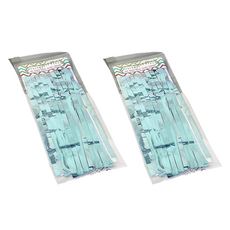 정월마켓 홀로그램 생일 커튼 25cm x 70cm, 라이트블루, 2개