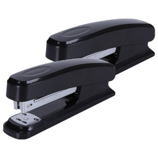 Alpha Commerce 辦公用簡約釘書機, 黑色, 2個