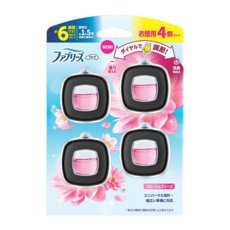 febreze 風倍清 夾式車用出風口消臭芳香劑 4個, 花香微風, 1組