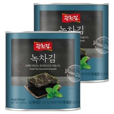 광천김 녹차 캔김, 30g, 2개
