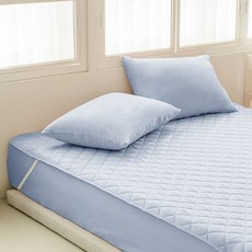 The Zari Daily Eco Fresh固定帶型絎縫薄墊, Milky Blue