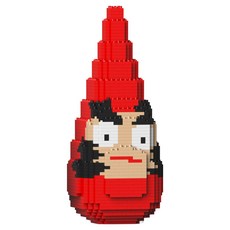 Sankaku 達摩 日本主題積木 大型 M, 紅色, 1個