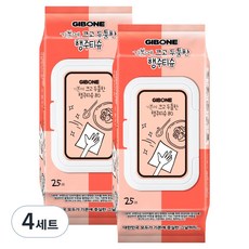 GIBONE 大而厚實的抹布濕巾 蓋型, 4套, 25入