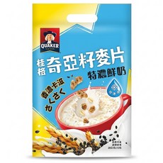 QUAKER 桂格 特濃鮮奶奇亞籽麥片 10包, 280g, 1袋