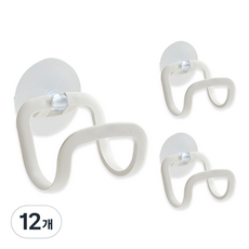 월드크린 흡착식 수세미 걸이, 화이트, 12개