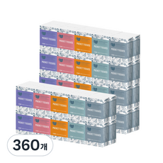 BonitaGoods 紙漿3層迷你袖珍面紙, 360個, 10枚入