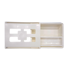 蘿林嚴選 隱藏式抽屜收納盒 19 x 26 x 6.5cm 500g 中號 19cm 1個, 白色