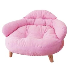 wowwow 寵物沙發椅 貓床狗床 寵物保暖窩 可拆洗設計 M 櫻花粉, 小號M, 1個