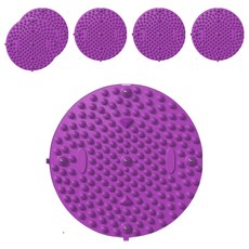 Bonitori 圓形腳底按摩指壓墊 55cm, 紫色, 6個
