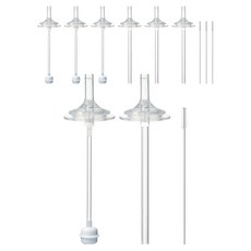 hibee Double Heart/Grosmimi/Upis適用替換吸嘴 2入+重力球吸管+簡易吸管+吸管刷組 第2階段, 4組, 單色