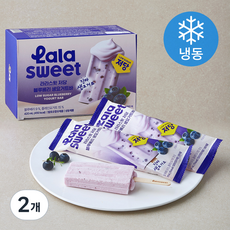 라라스윗 저당 블루베리 생요거트바 (냉동), 2개, 6개입, 70ml