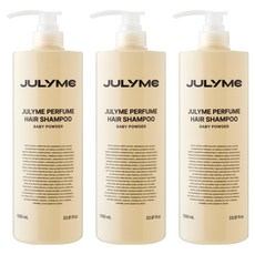 줄라이미 대용량 퍼퓸 헤어 샴푸 베이비 파우더향, 1L, 3개