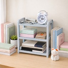 MF스토어 조립식 다용도 미니 선반, 블루, 3단