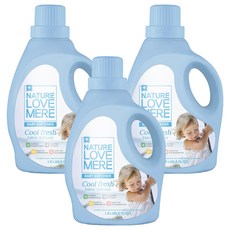 NATURE LOVE MERE 然自母愛 嬰幼兒衣物柔軟精 清新棉花香, 1800毫升, 3個