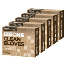 기본에 일회용 크린장갑, 200개, 5개