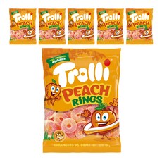 Trolli 甜甜圈造型軟糖 水蜜桃口味, 100g, 6包